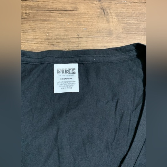 PINK VS RHINESTONE V NECK DOGGIE TSHIRT/ LEGGINGS OUTFIT SET L - Picture 7 of 12